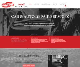 Maxxautosandtyres.com(Car service mechanics in Cranbourne) Screenshot