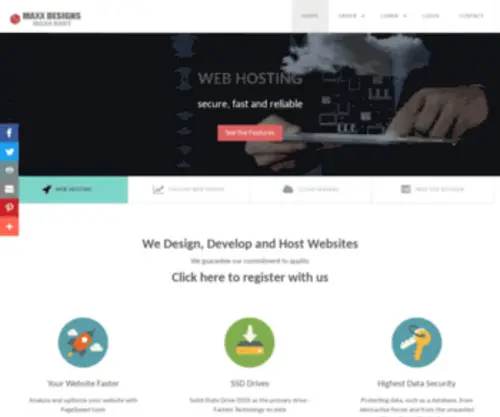 MaxxDesigns.com(Connecticut website hosting) Screenshot