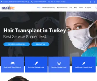 Maxxest.com(Hair Transplant in Turkey) Screenshot