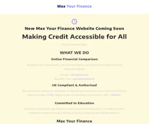 Maxyourfinance.co.uk(Max Your Finance Ltd) Screenshot