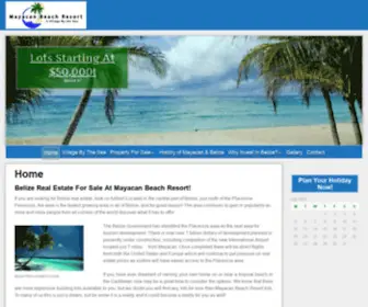 Mayacanbeachresort.com(Belize real estate for sale) Screenshot