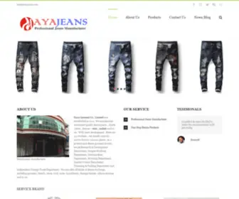 Mayajeans.com(Denim jeans manufacturer & Jeans supplier & Jeans factory) Screenshot