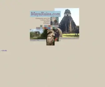 Mayaruins.com(The Maya Ruins Page) Screenshot