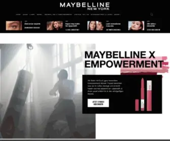 Maybelline.de(Make-up, Make-up Tipps & Make-up Trends) Screenshot