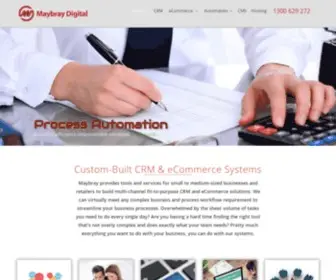 Maybray.com(Custom-Built CRM, eCommerce and Workflow Automation Services by Maybray Digital in Brisbane) Screenshot
