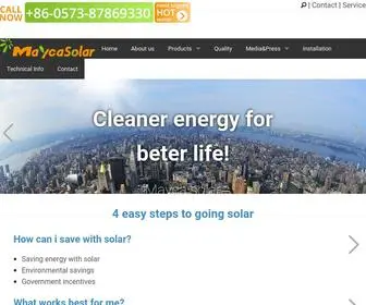 Maycasolar.com(Solar water heater) Screenshot