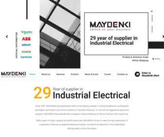 Maydenki.com.my(A Specialist In Industrial Electrical Needs) Screenshot