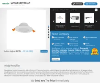 Mayfair.net.in(LED Lightings Manufacturer Noida) Screenshot