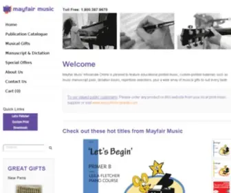 Mayfairmusic.com(Musical publications) Screenshot