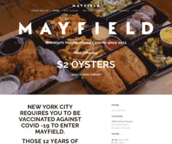 Mayfieldbk.com(Mayfield Restaurant) Screenshot