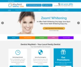 Mayfielddentalcare.com.au(Dentist in Mayfield) Screenshot