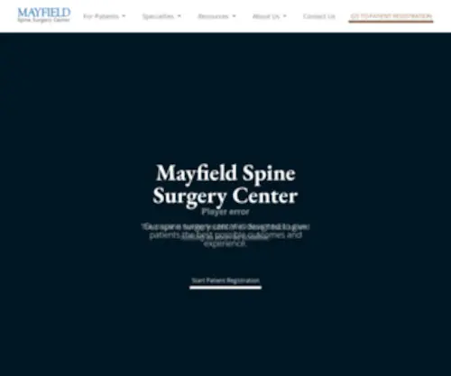 Mayfieldsurgerycenter.com(Cincinnati Spine Surgery Center) Screenshot