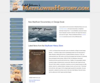 Mayflowerhistory.com(The Internet's most complete resource on the Mayflower and the Pilgrims) Screenshot