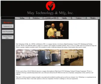 Mayinc.com(May Technology & Mfg) Screenshot