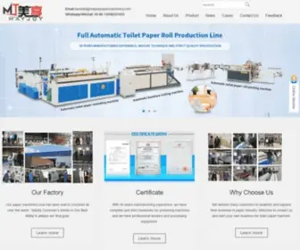 Mayjoypapermachinery.com(Toilet Paper Rewinding Machine) Screenshot