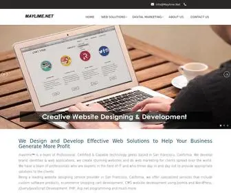 Maylime.net(Website Design & Website Development Company in San Francisco) Screenshot