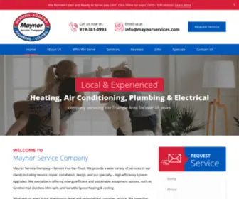 Maynorhvac.com(Maynor Service Company) Screenshot