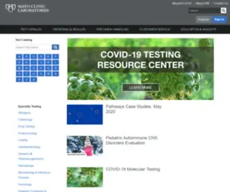 Mayocliniclabs.com(Mayo Clinic Laboratories) Screenshot