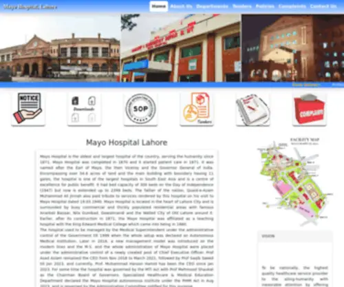 Mayohospital.gop.pk(Mayo Hospital) Screenshot