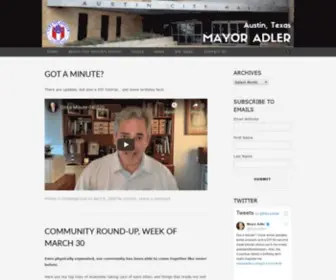 Mayoradler.com(Austin's 52nd Mayor) Screenshot