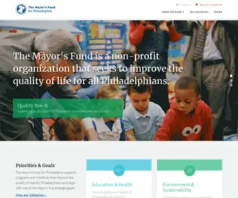 Mayorsfundphila.org(The Mayor's Fund for Philadelphia) Screenshot