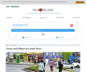 Mayotowns.com(Towns and Villages in County Mayo in the West of Ireland) Screenshot