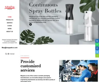 Maypakcn.com(Maypak Cosmetic Bottle & Cosmetic Packaging Manufacturer) Screenshot