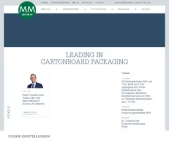 Mayr-Melnhof.com(Leading in cartonboard packaging) Screenshot