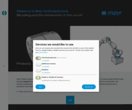 Mayr.com(Mayr®) Screenshot