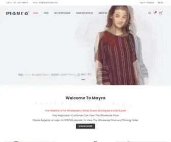 Mayraindia.com(Mayra Fashion Impex) Screenshot