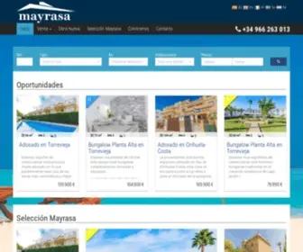 Mayrasa.com(Mayrasa Inmobiliaria en Orihuela Costa) Screenshot