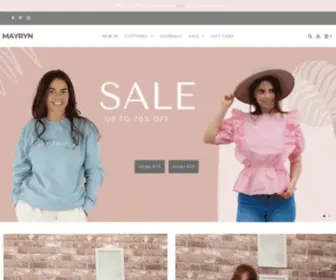 Mayryn.ie(Woman's online clothing boutique based in Ireland. Our goal) Screenshot