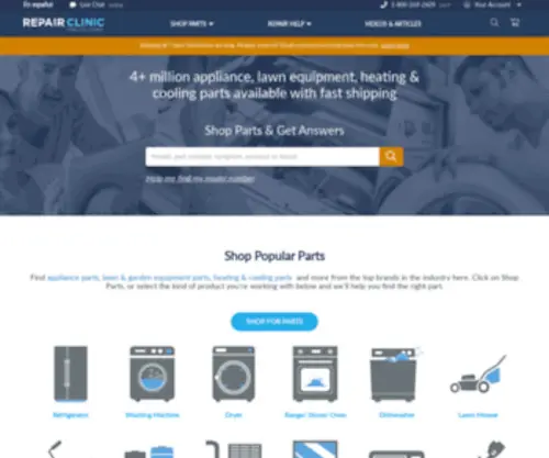 Maytag-Appliance-Parts.com(Maytag Appliance Parts Home) Screenshot