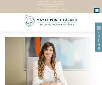 Mayteponcenutricion.com(Mayte Ponce) Screenshot