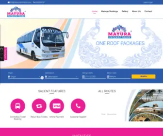 Mayurabus.com(Mayura Bus) Screenshot