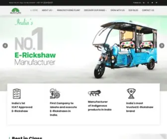 Mayurierickshaw.com(E-Rickshaw Manufacturers in India) Screenshot