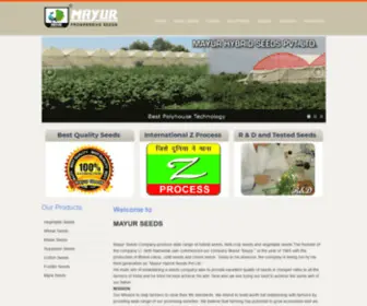 Mayurseed.com(Hybrid Seeds Manufacturers MP India) Screenshot