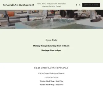 Mazadarva.com(MAZADAR Restaurant) Screenshot