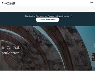 Mazakali.com(Invest in Cannabis) Screenshot