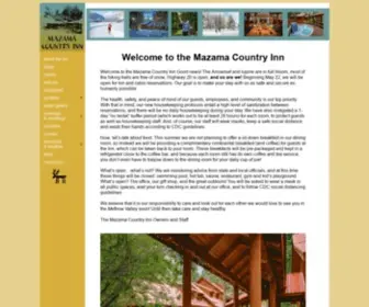 Mazamacountryinn.com(The Inn At Mazama in the gorgeous Methow Valley) Screenshot