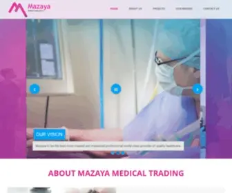 Mazayamedical.net(Mazaya Medical Trading) Screenshot