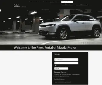Mazda-Press.com(Mazda Press Portal) Screenshot
