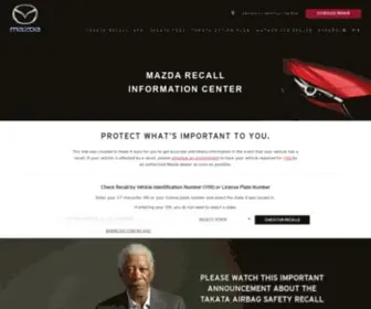 Mazdarecallinfo.com(Mazda Recall Information Center) Screenshot