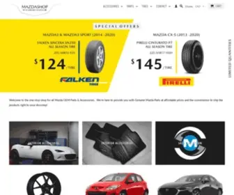 Mazdashop.ca(Genuine mazda parts & accessories online) Screenshot