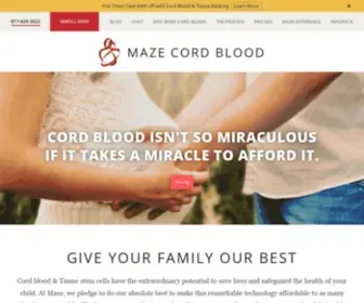 Mazecordblood.com(Cord Blood & Tissue Banking Made Affordable) Screenshot