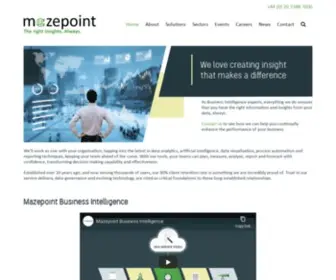 Mazepoint.com(Business intelligence experts harnessing the power of data to improve business performance) Screenshot