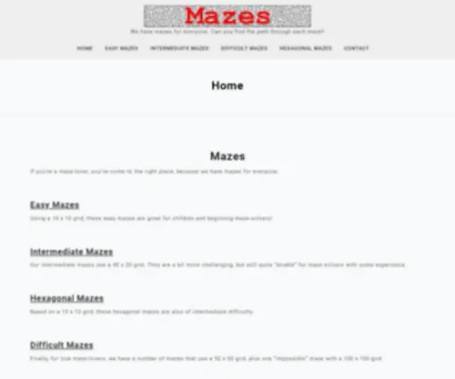 Mazes.org.uk(Mazes) Screenshot