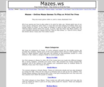 Mazes.ws(Free Online Maze Games) Screenshot