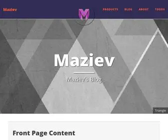 Maziev.com(Front Page Content This website) Screenshot