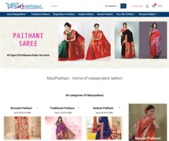 Mazipaithani.com(The Online Store Of Pretty Paithani Saree) Screenshot